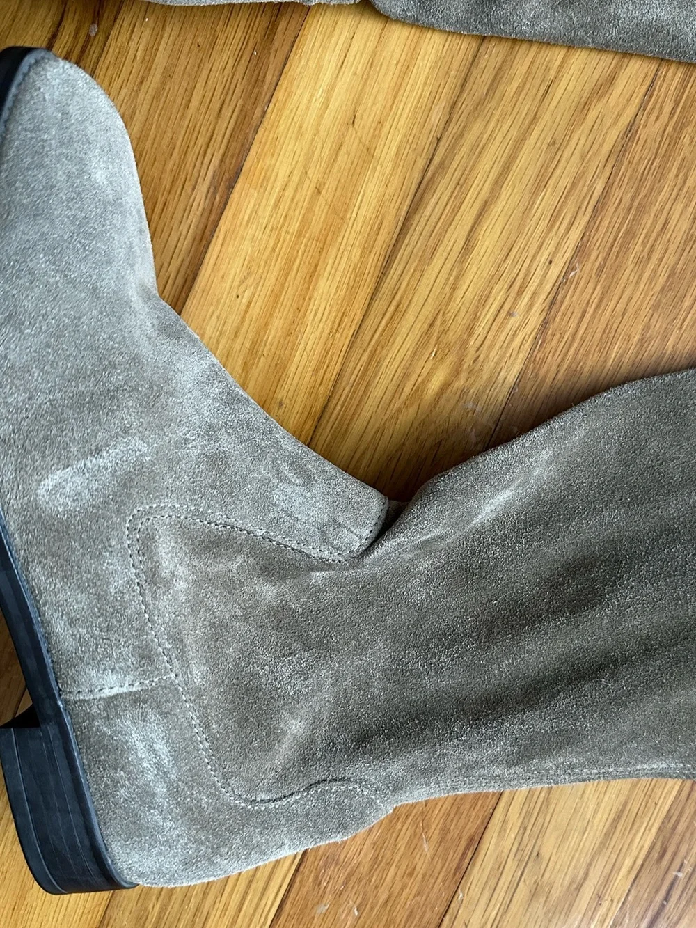 Aldo Over-the-Knee Suede Boots in Taupe